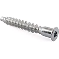 Muebles Conector tornillos- bañado en Zinc- 7 x 50 mm- 50 unidades)